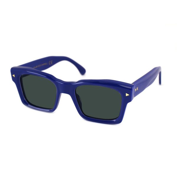 X-LAB 8004 Unisex Acetate Sunglasses – Yellow Frame With Blue Gradient Lenses & UV400